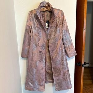 Donna Più Silk Handmade Full Length Jacket NWT